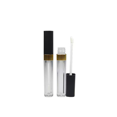 Schlanke Quadratliche Lippenglasur Tube benutzerdefinierte Farbe für einwandfreie Kosmetik