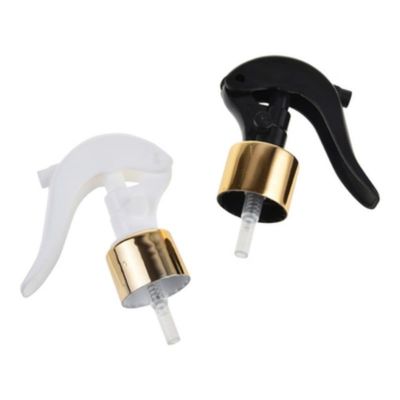 Gold Aluminium Kragen Mini Trigger Sprayer mit 24/410 28/410 Halsgröße für feine Nebelverteilung
