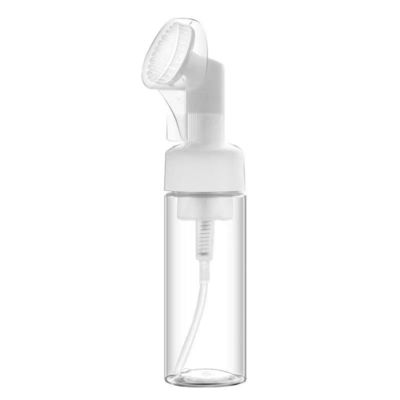 100ML 150ML 200ML Kunststoffflasche mit Schaumpumpe und Silikonbürste für kundenspezifische Kosmetikverpackungen