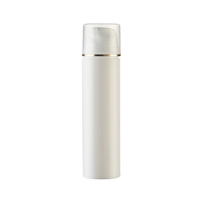 Großhandel Kunststoff PP Airless Flasche mit UV-Goldring und 15ml-200ml Fassungsvermögen für kosmetische Anwendungen