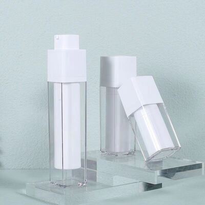Großhandel quadratische Form 15ml 30ml 50ml Airless-Pumpflasche mit Drehverschluss für Hautpflegeprodukte