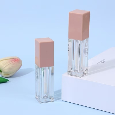 Quadratfarbene rosa 7ml Plastik Lippenglaze Tube für hohen Glanz Flüssigkeit Eyeshadow Lippenglaze