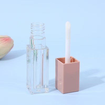 Quadratfarbene rosa 7ml Plastik Lippenglaze Tube für hohen Glanz Flüssigkeit Eyeshadow Lippenglaze