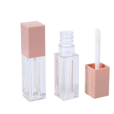 Quadratfarbene rosa 7ml Plastik Lippenglaze Tube für hohen Glanz Flüssigkeit Eyeshadow Lippenglaze