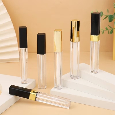 Schlanke Quadratliche Lippenglasur Tube benutzerdefinierte Farbe für einwandfreie Kosmetik