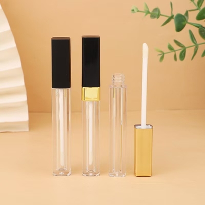 Schlanke Quadratliche Lippenglasur Tube benutzerdefinierte Farbe für einwandfreie Kosmetik