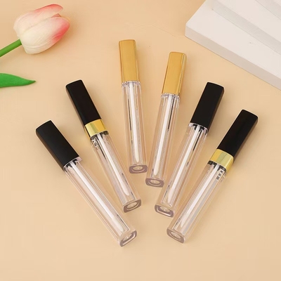 Schlanke Quadratliche Lippenglasur Tube benutzerdefinierte Farbe für einwandfreie Kosmetik