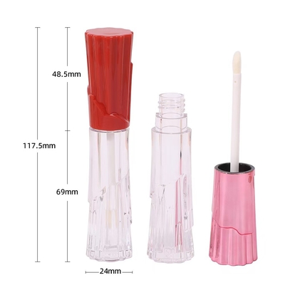 6 ml Rock-förmige Plastik-Lippglasur mit Bürste für einfaches Tragen und bequemes Bildschirmdrucken