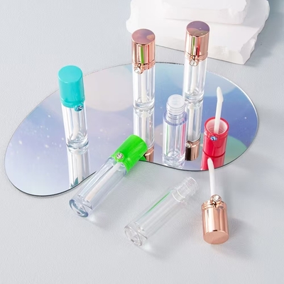 4ml Plastik Lippenglasur mit Bohrkappe, Farbe und Logo