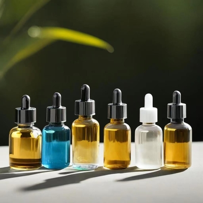 Reisefreundliche Amber-Ätherölflasche mit Plastik-Tropfkopf und Glaspipette 5ml 10ml 30ml 50ml 100ml