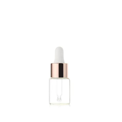 Hot Sale Leere Glas-Ölflasche und Tropffflasche mit Aluminium-Gold-/Silber-Rumpf