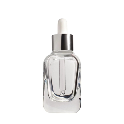 Hot Sale Leere Glas-Ölflasche und Tropffflasche mit Aluminium-Gold-/Silber-Rumpf