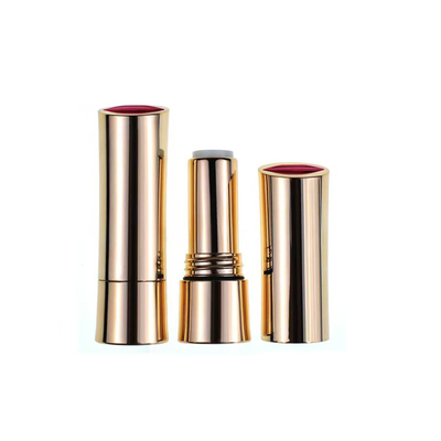 Gold Aussehen 3,5 g Kunststoff Lippenstift Balsam Tube Behälter für Kosmetik