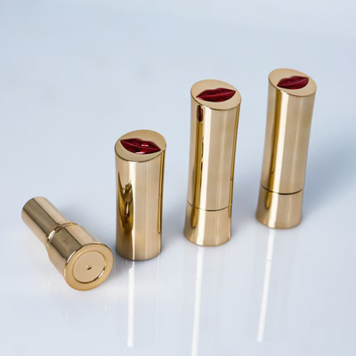 Gold Aussehen 3,5 g Kunststoff Lippenstift Balsam Tube Behälter für Kosmetik
