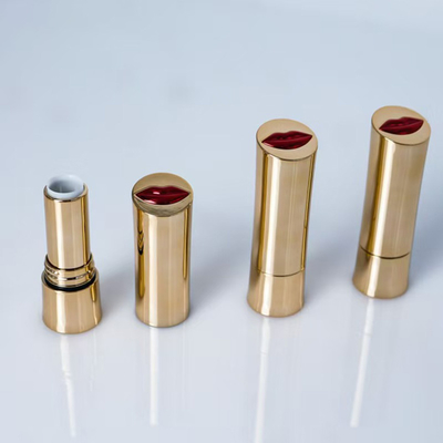 Gold Aussehen 3,5 g Kunststoff Lippenstift Balsam Tube Behälter für Kosmetik