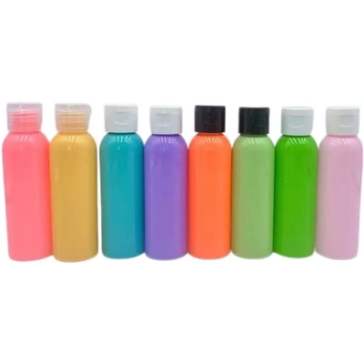 50 ml PET-Plastikflasche mit verschraubter Kappe Mehrfarben für Flüssigkeit