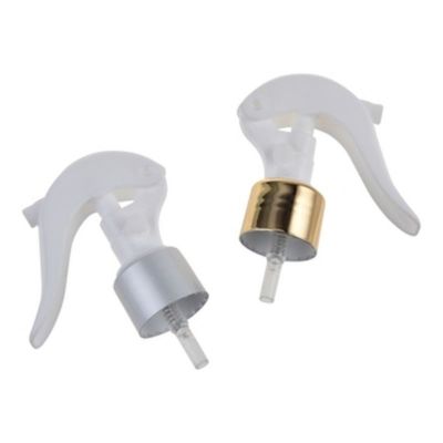 Gold Aluminium Kragen Mini Trigger Sprayer mit 24/410 28/410 Halsgröße für feine Nebelverteilung