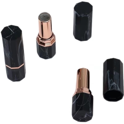 Elegante Sexangle Plastik Lippenstift Hülle Kosmetikbehälter in Schwarz oder Weiß