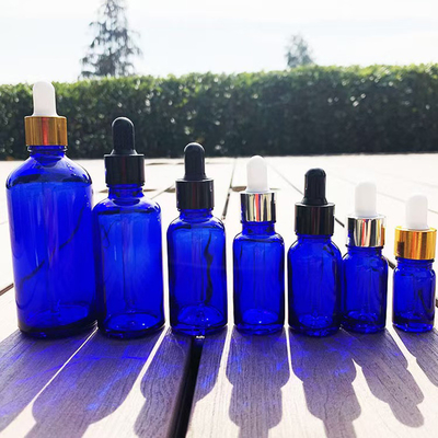 Matt Blau ätherisches Öl leere Glasflasche wiederverwendbar und recycelbar