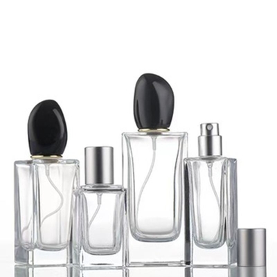Hotsale 50ML & 100ML Glas Sprühflasche für Parfüm leeren Quadrat Parfümerei Behälter