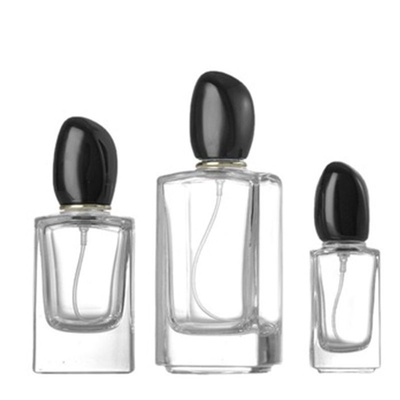 Hotsale 50ML & 100ML Glas Sprühflasche für Parfüm leeren Quadrat Parfümerei Behälter