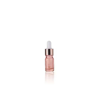 Großhandel rosa Glas Essential Flasche mit goldenen Aluminium Tropfkappe