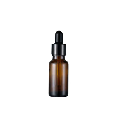 Großhandel Amber Glass Essential Flasche mit Plastik Schwarz Tropfkappe