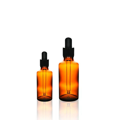 Großhandel Amber Glass Essential Flasche mit Plastik Schwarz Tropfkappe