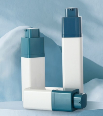 Quadratische Form mit speziellem Kopf 30 ml Luftlose Pumpflasche für kosmetische Hautpflege