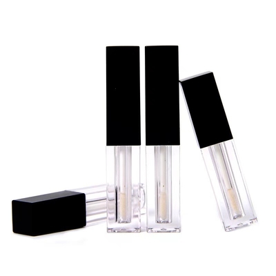 Personalisierte Quadrat-Leere Lippenstiftröhre in Schwarz und Transparent mit 1,2 ml Kapazität