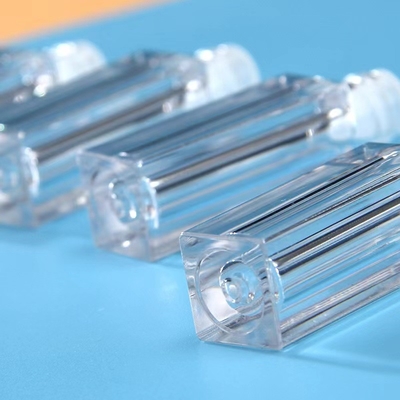 Personalisierte Quadrat-Leere Lippenstiftröhre in Schwarz und Transparent mit 1,2 ml Kapazität