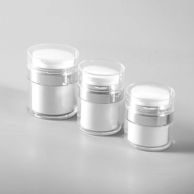 Kundenspezifischer Kunststoff-Acryl-Airless-Tiegel mit PP-Material und Siebdruck für kosmetische Lotion und Gesichtscreme