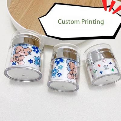 Leerer Airless-Tiegel mit silberner Schulter für 100% Produktentleerung in Gesichtscreme und Augencreme