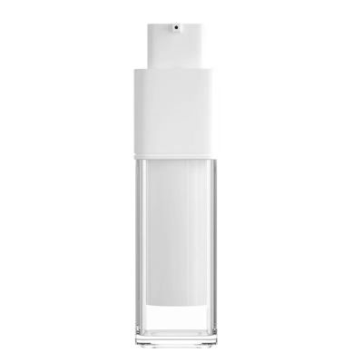 Kundenspezifische quadratische Airless-Pumpflasche aus Kunststoff für Lotion und Creme in den Größen 15 ml, 30 ml und 50 ml