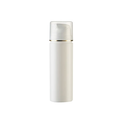 Großhandel Kunststoff PP Airless Flasche mit UV-Goldring und 15ml-200ml Fassungsvermögen für kosmetische Anwendungen