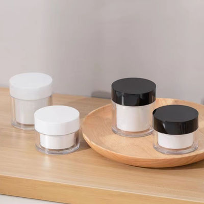 Luxus 15g 30g 50g AS Kunststoff Doppelschicht Rundcreme-Glas für Kosmetik