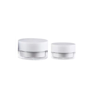 Hochwertiger 15g 30g 50g AS-Kunststoff Doppelwandiger runder Cremetiegel