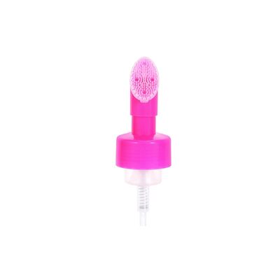 42 mm Wiederauffüllbare Schaumpumpen-Dispenser mit Seidenfaserdruck und Silikonbürste für die Hautpflege