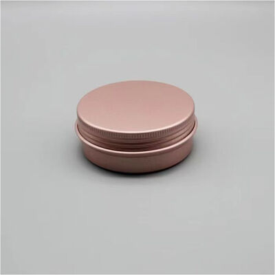 Luxus-Kosmetikdose aus roségoldenem Aluminium mit Schraubverschluss