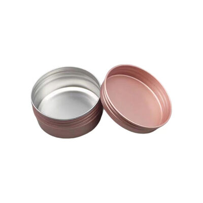 Luxus-Kosmetikdose aus roségoldenem Aluminium mit Schraubverschluss