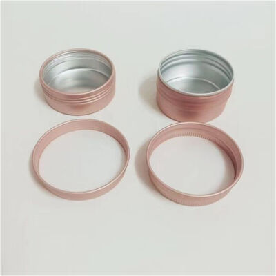 Luxus-Kosmetikdose aus roségoldenem Aluminium mit Schraubverschluss