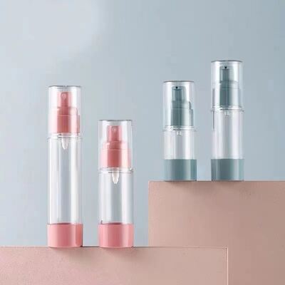 Reisefreundliche, undicht fließende, luftlose Pumpenflasche mit anpassbaren Dekorationen für kosmetische Verpackungen