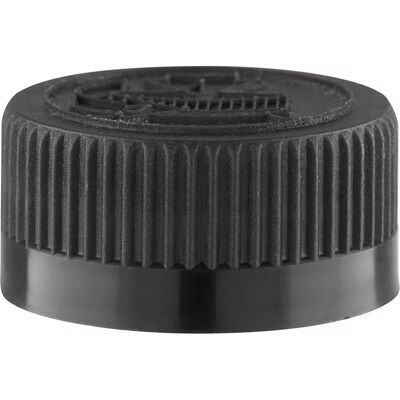 20mm 24mm 28mm schwarz geriebige glatte Plastikschraubkappe Induktionsdichtungsgasket für Kosmetikflaschen