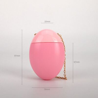50 ml Ei-Stil Sonnencreme-Flasche mit abnehmbarer Goldkette und anpassbarem Design für die kosmetische Verpackung