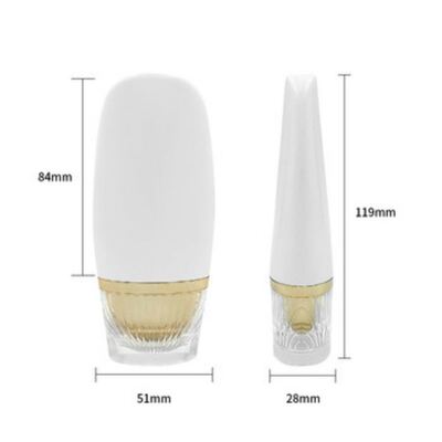 50 ml oval geformte Luxus Gold Sonnencreme Flasche - High-End Kosmetik Plastikflasche für die Hautpflege