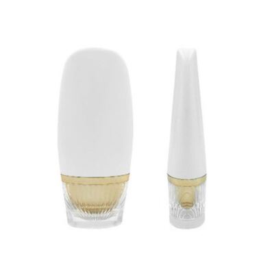50 ml oval geformte Luxus Gold Sonnencreme Flasche - High-End Kosmetik Plastikflasche für die Hautpflege