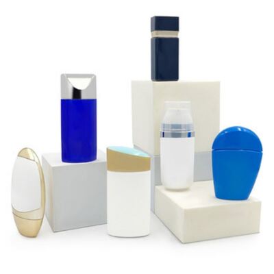 50 ml oval geformte Luxus Gold Sonnencreme Flasche - High-End Kosmetik Plastikflasche für die Hautpflege