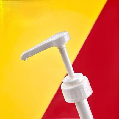 Großhandel mit Sirupspenderpumpen aus PP-Kunststoff in Lebensmittelqualität und großer Dosierung von 8 cm³, 10 cm³ und 30 cm³ in den Größen 28 mm, 33 mm und 38 mm