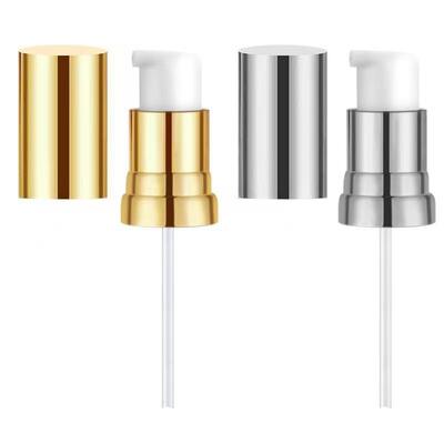 Aluminium-Kunststoff-Spenderpumpe mit Goldstempel für kosmetische Cremetiegel