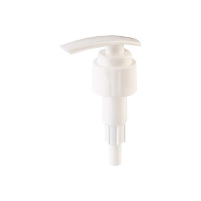Weiß gerippter Lotionspender 24 mm 28 mm Kunststoff-Lotionspender mit Schraubverschluss für Seifenspender für Flaschen